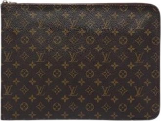 Louis Vuitton Pre-owned Poche Documents Portfolio - Dames - Vintage Clutch - Bruin - ONE Size - Vintage
