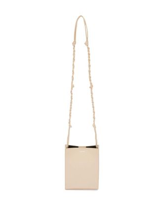 Jil Sander logo-print leather crossbody bag - women - Calf Leather - OS - Pink