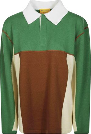 Guest In Residence Color Block Rugby Cashmere Top