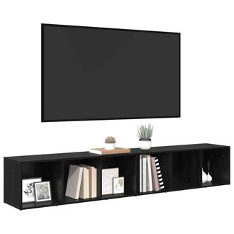 Berkfield Home Modern 2 pcs Black Oak Engineered wood