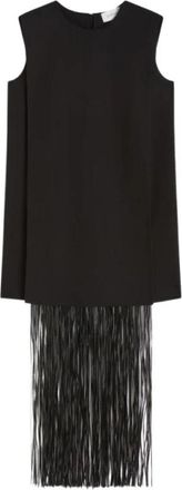 Sportmax Finnici 003 Jurk - Dames - Feestkleedjes - Zwart - S - Katoen - Kleedjes