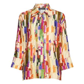 Elena Miro Blouses, female, Multicolor, Size: 2XL 001 Polo