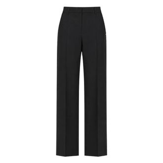Sportmax Dames, Broeken, Zwart, Maat: S Wol