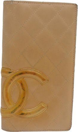 Chanel Cambon Beige Leather Wallet (Pre-Owned)