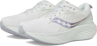 Saucony Womens Triumph 22 Sneaker, White/Foam, 9 Wide