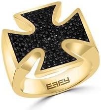 Effy Black Spinel Cross Ring at Nordstrom Rack, Size 10