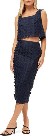 Trina Turk Dita 2 Embroidered Midi Skirt in Ink at Nordstrom, Size 10