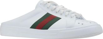 Gucci Instap sandalen voor dames met tweekleurige banden - Dames - Slip ons - Wit - 35 EU - Schoenen