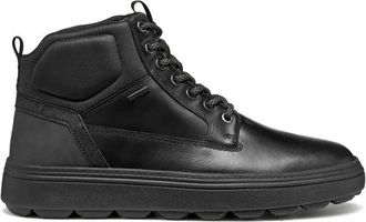 Geox U Spherica Ecub-1.1 - Heren - Veterlaarzen - Zwart - 45 EU - Leer - Schoenen