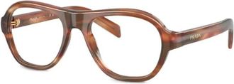 Prada Glasses, female, Brown, Size: 52 MM Marron Eyeglasses