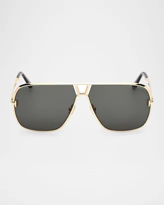Tom Ford Men & apos;s Stavros Acetate Square Sunglasses