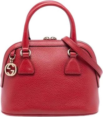Gucci Pre-owned Handbags, female, Red, Size: ONE SIZE Pre-owned Vintage Satchel
