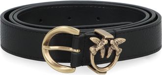 Pinko Womens Leather Belt Black Cow Hide