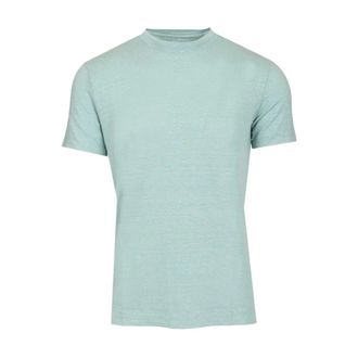 Fedeli Extreme Linen Flex Short Sleeve T-shirt - male - Fedeli - T-Shirts - Blue - L - Tops