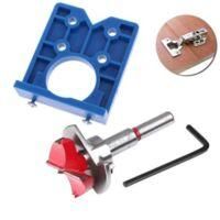 OEM Abrazadera Para Bisagras De 35 Mm, Juego De Brocas Para Bisagras Ocultas, Herramienta Gu&iacute;a De Marcado De Brocas Para Bisagras De Armarios Y Placas De 