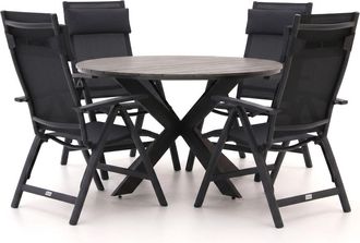 Bellagio la vita attrattiva Bellagio Avenza/Fidenza &oslash;126cm dining tuinset 5-delig verstelbaar