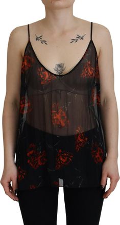 Dsquared2 Dsquared&sup2; Floral Print Spaghetti Strap Tank Blouse Womens Top (Pre-Owned)