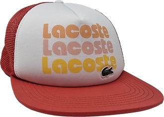 Lacoste RK7886 Unisex One Size Blanc/Sierra Cap with mesh Back