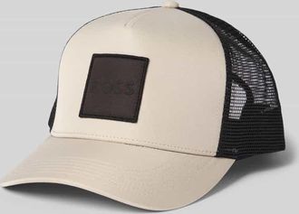 HUGO BOSS Basecap mit Label Patch Modell ELLIOT-PL in Hellgrau, Größe 1