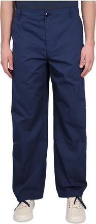 Kenzo Rechtgesneden cargobroek - Heren - Straight fit broeken - Blauw - W40 - Katoen - Broeken