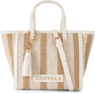 Carvela Womens Minori Mini Tote Bag - Beige Fabric - One Size