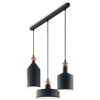 Ideal Lux Ideal Lux - Triade - 3 Light Cluster Ceiling Pendant Black