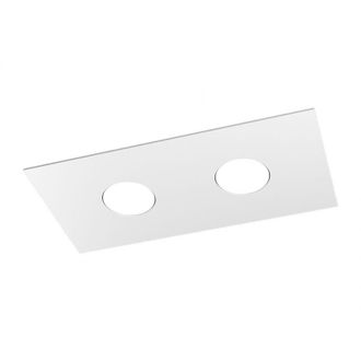 Top-Light Top-light - Plafoniera moderna top light area 1127 pl2 r gx53 led metallo lampada soffitto, finitura metallo bianco