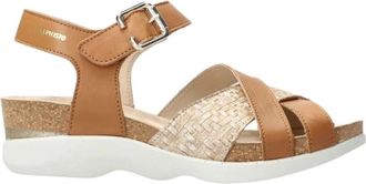 Mephisto Elegante Sleehak Sandaal - Dames - Sandalen - Bruin - 42 EU - Schoenen