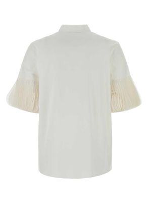 Valentino Garavani Womens White Poplin Shirt Bianco Cotton Camicie
