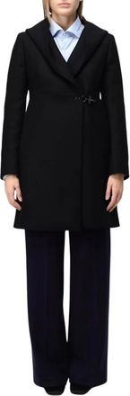 Fay Cappotto in misto lana vergine e cashmere con cappuccio - - Coats - Donna - Nero - L