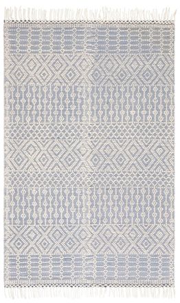 Safavieh Alfombra lana marfil/azul 122 x 183 cm
