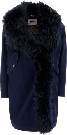 Bazar Deluxe Stijlvolle Bontjassen voor Vrouwen - Dames - Jassen - Blauw - S - Katoen - Jassen