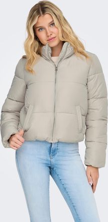 Jacqueline de Yong Steppjacke JDY JDYNEWERICA LIFE SHORT PADD JKT OTW NOOS, Damen, Gr. XL, silber (moonbeam detail:silber zipper), Web, Obermaterial: 100% Polyester, uni