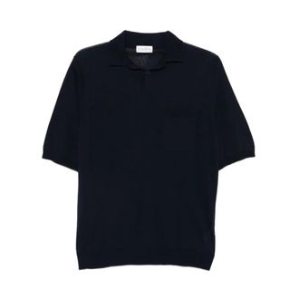 Ballantyne Polo Shirts, male, Blue, Size: 2XL Pocket Polo