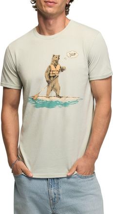 Lucky Brand Sup Bear Cotton Blend Graphic T-Shirt in Puritan Gray at Nordstrom, Size X-Large