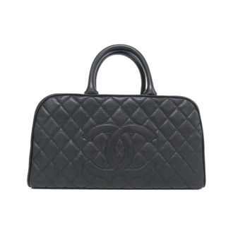 Chanel Black Grained Calfskin Boston Bag (Pre-Owned)