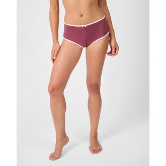 WeWoreWhat Low Rise Swim Shorts in Plum/antq White at Nordstrom, Size X-Small