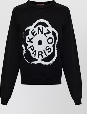 Kenzo silk crew neck sweatshirt graphic print