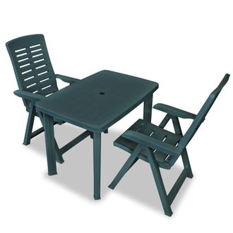 Berkfield Home 3 Piece Bistro Set Plastic Green