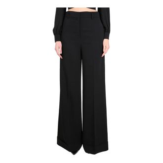 Moschino Wide Trousers, female, Black, Size: XS Pantalone