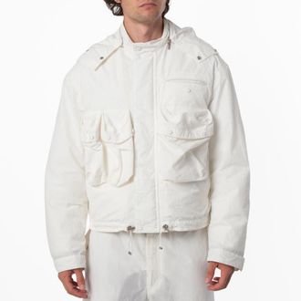 Ferragamo Mens Technical Nylon Utility Jacket, Brand Size 48 ( US Size 38 )