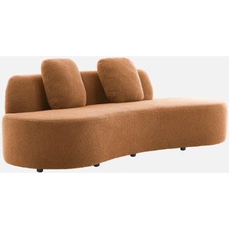 Sweeek Sweeek - Divano virgola organico 3 posti boucl&eacute;