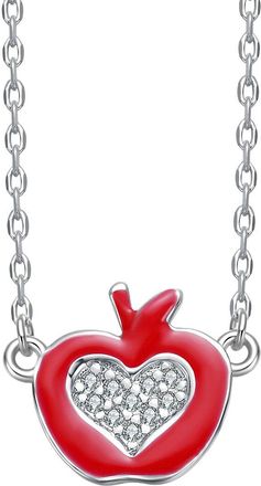 Rachel Glauber Plated Cz Apple Necklace