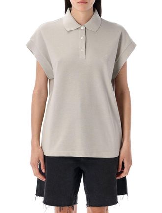 Saint Laurent Cassandre Piqué Polo Shirt