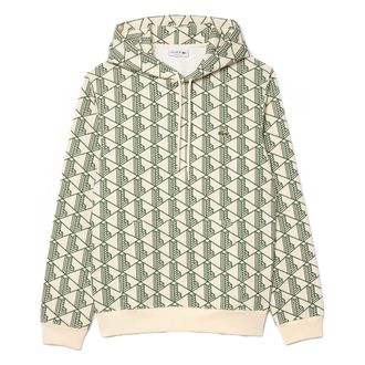 Lacoste Hoodies, male, Multicolor, Size: S Monogram Fleece Hoodie