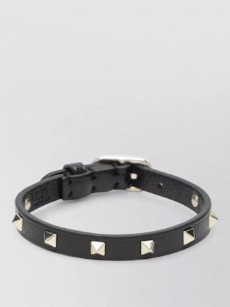 Valentino leather spike bracelet