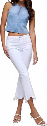 Hidden Jeans Happi Hi-Rise Cropped Flare Jean In White