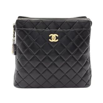 Chanel Pre-owned Matelasse Lamskine Rugzak - Dames - Pre-owned - Zwart - Maat: ONE Size Leer