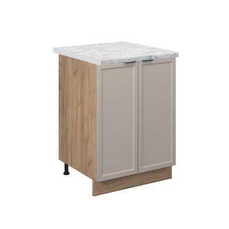Vicco Armario Bajo De Cocina Fame-line, Grisbeige, 60 Cm, Et M&aacute;rmol