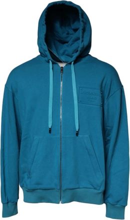 Dolce & Gabbana Heren, Sweatshirts & Hoodies, Blauw, Maat: 2XL Katoen